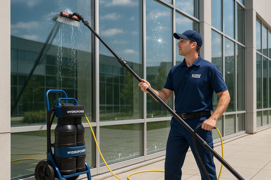 fensterputzen mit Reinwassersystem HydroPower
